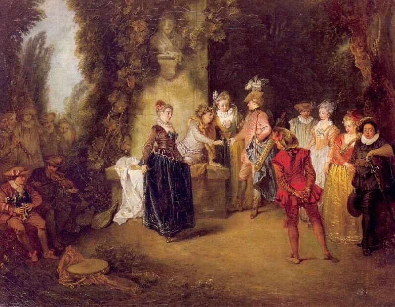 WATTEAU, Antoine The French Theater China oil painting art
